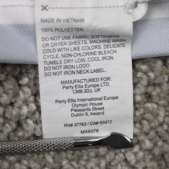 Callaway Opti-Dri Polo Shirt Men XL White/Blue/Orange Golf Short Sleeve Pullover - Picture 8 of 12